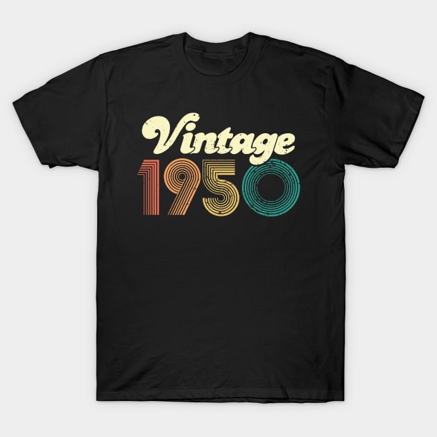 70th Birthday Gift 70 years Vintage 1950 Men Women T-Shirt by CheesyB